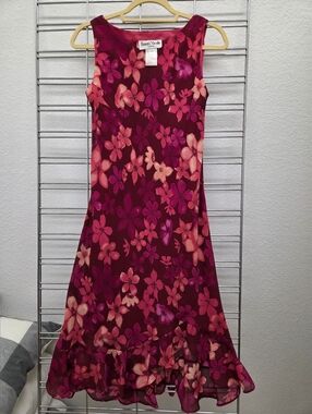 Ronni Nicole Floral Dress in Berry and Pink